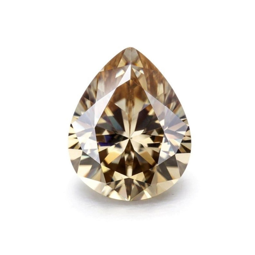 Loose Moissanite Brown Clean Pear Cut 13.00 x 9.00 MM