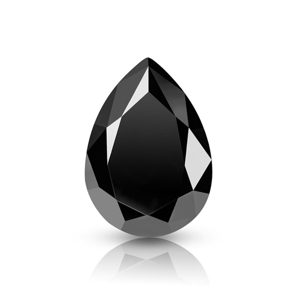 Loose Moissanite Jet Black Clean Pear Cut 15.00 x 11.00 MM