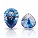 Loose Moissanite Royal Vivid Blue Clean Pear Cut 11.00 x 8.00 MM