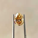Loose Moissanite Champagne Vivid Brown Clean Pear Cut 8.00 x 6.00 MM