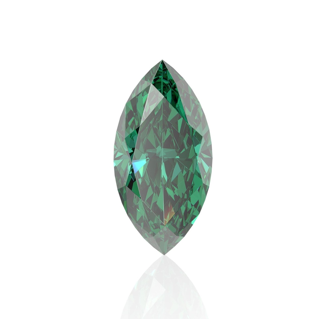 Loose Moissanite Emerald Vivid Green Clean Marquise Cut 13.00 x 6.50 MM