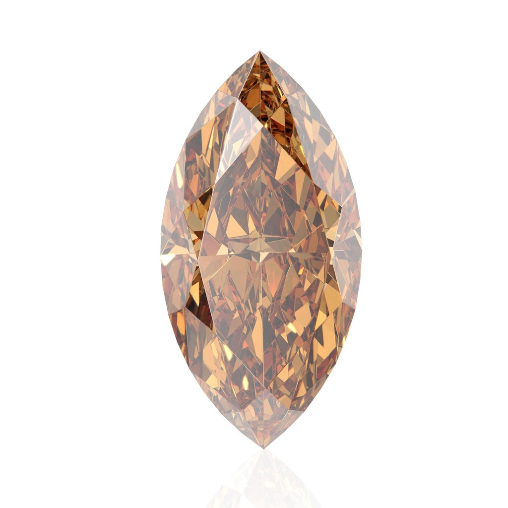 Loose Moissanite Champagne Vivid Brown Clean Marquise Cut 17.00 x 8.50 MM