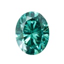 Loose Moissanite Emerald Vivid Green Clean Oval Cut 15.00 x 12.00 MM