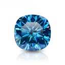 Loose Moissanite Blue Clean Cushion Cut 12.00 MM