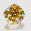 Loose Moissanite Champagne Vivid Brown Clean Cushion Cut 9.50 MM