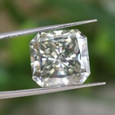 Loose Moissanite Off White Clean Square Radiant Cut 11.00 MM
