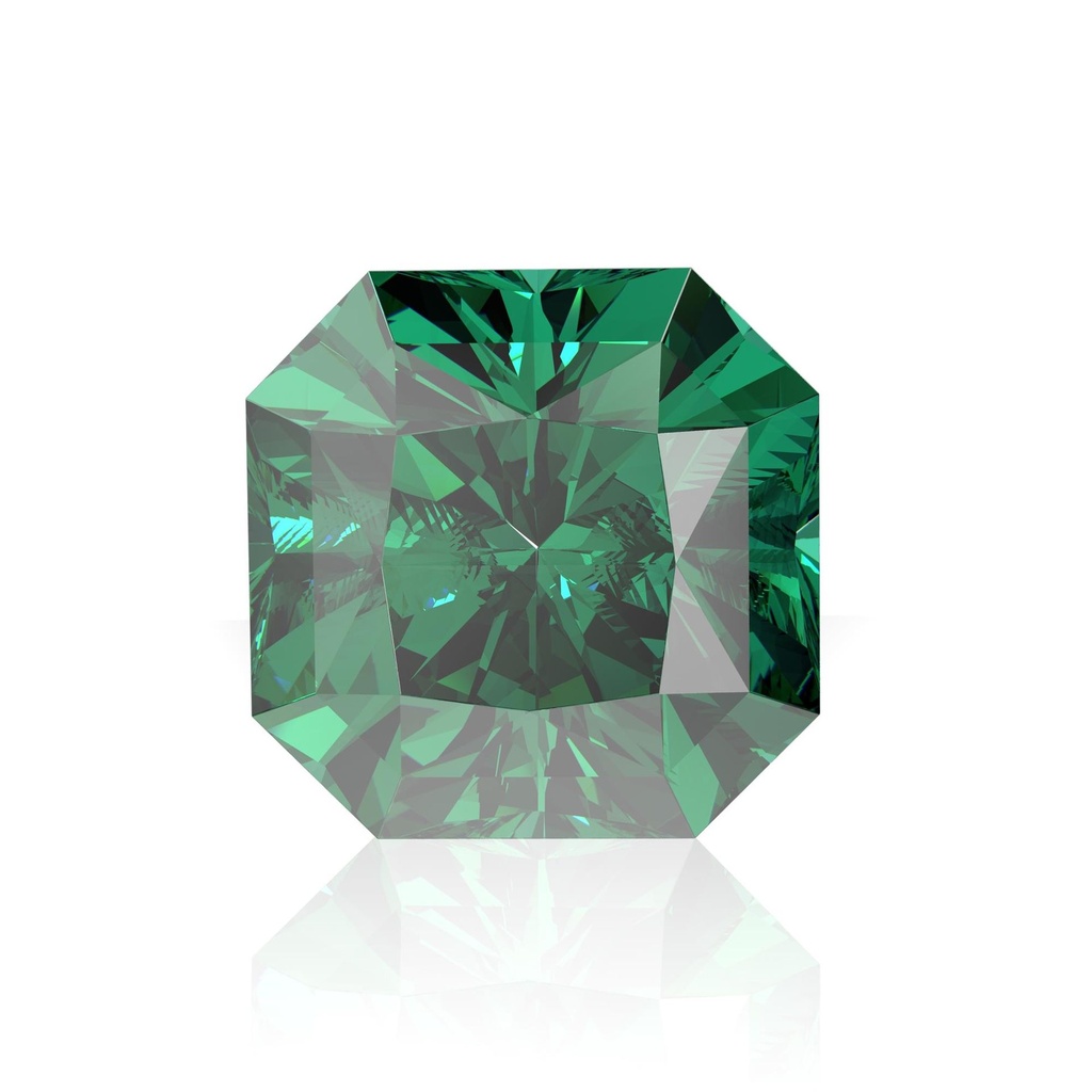 Loose Moissanite Emerald Vivid Green Clean Square Radiant Cut 5.50 MM