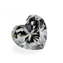 Loose Moissanite Grey Clean Heart Cut 12.00 MM