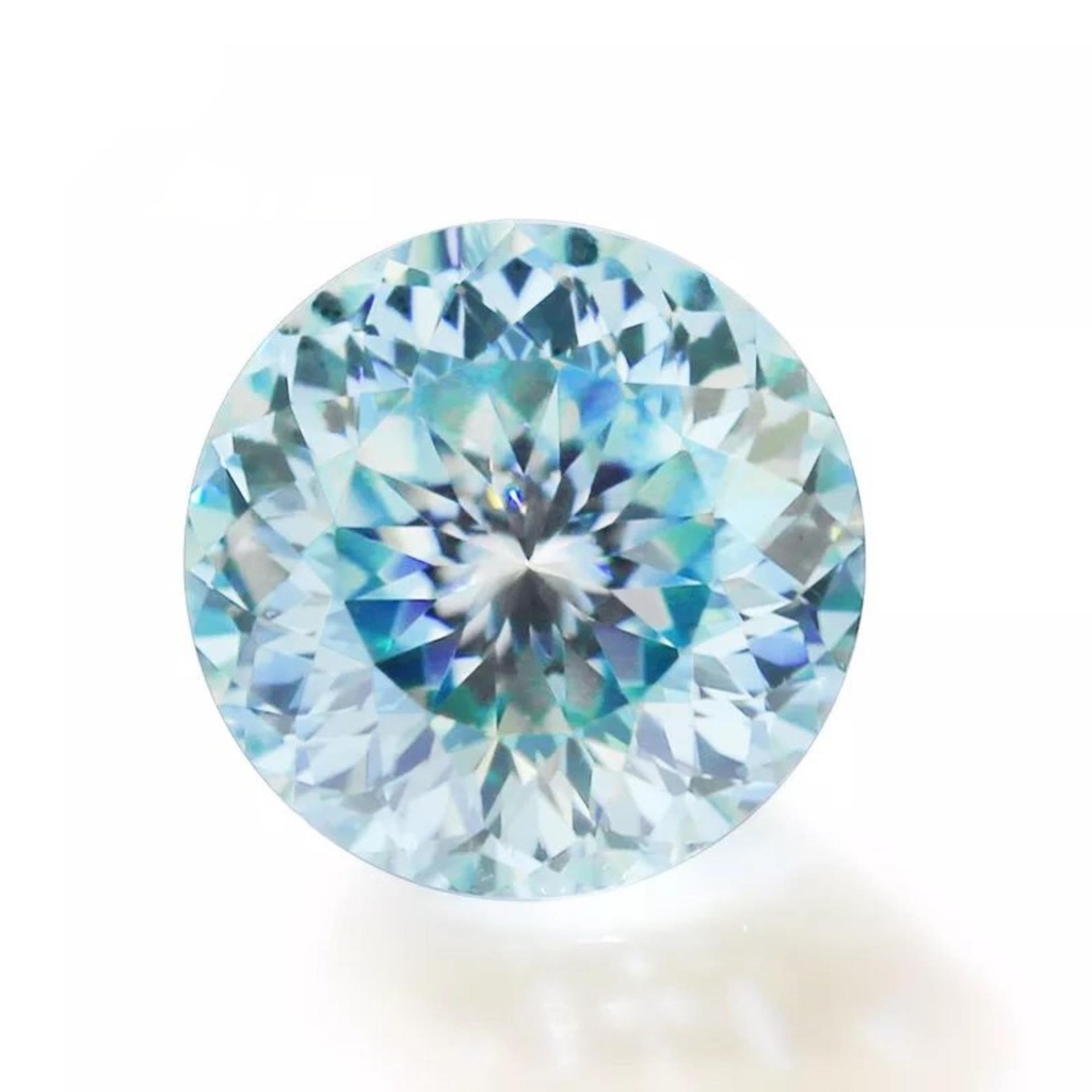 Loose Moissanite Blue Clean Portuguese Cut 10.50 MM