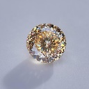 Loose Moissanite Champagne Vivid Brown Clean Portuguese Cut 12.00 MM