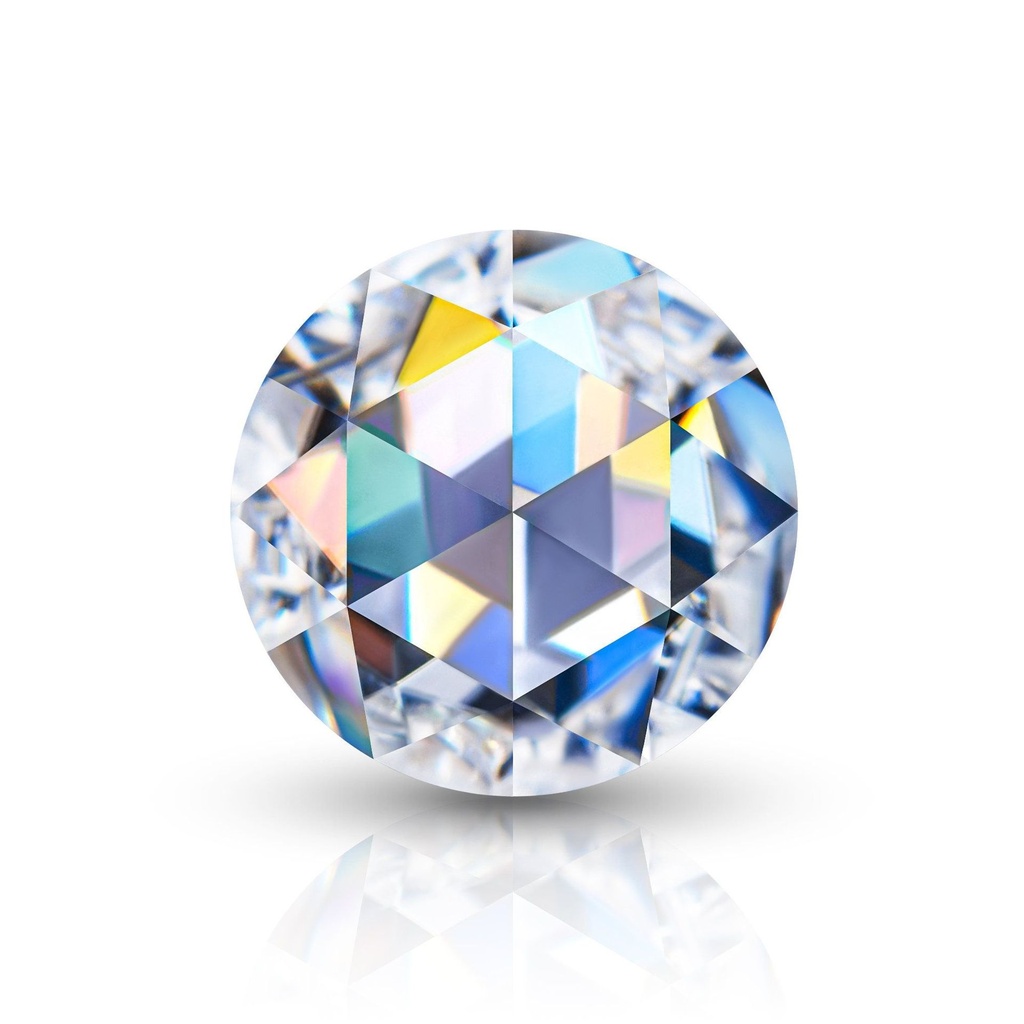 Loose Moissanite White Clean Rose Cut Round 19.00 MM