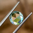 Loose Moissanite Blue Clean Rose Cut Round 5.50 MM