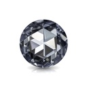 Loose Moissanite Grey Clean Rose Cut Round 10.00 MM