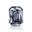 Loose Moissanite Grey Clean Criss Cut Emerald 10.00 x 8.00 MM