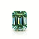 Loose Moissanite Emerald Vivid Green Clean Criss Cut Emerald 11.00 x 9.00 MM