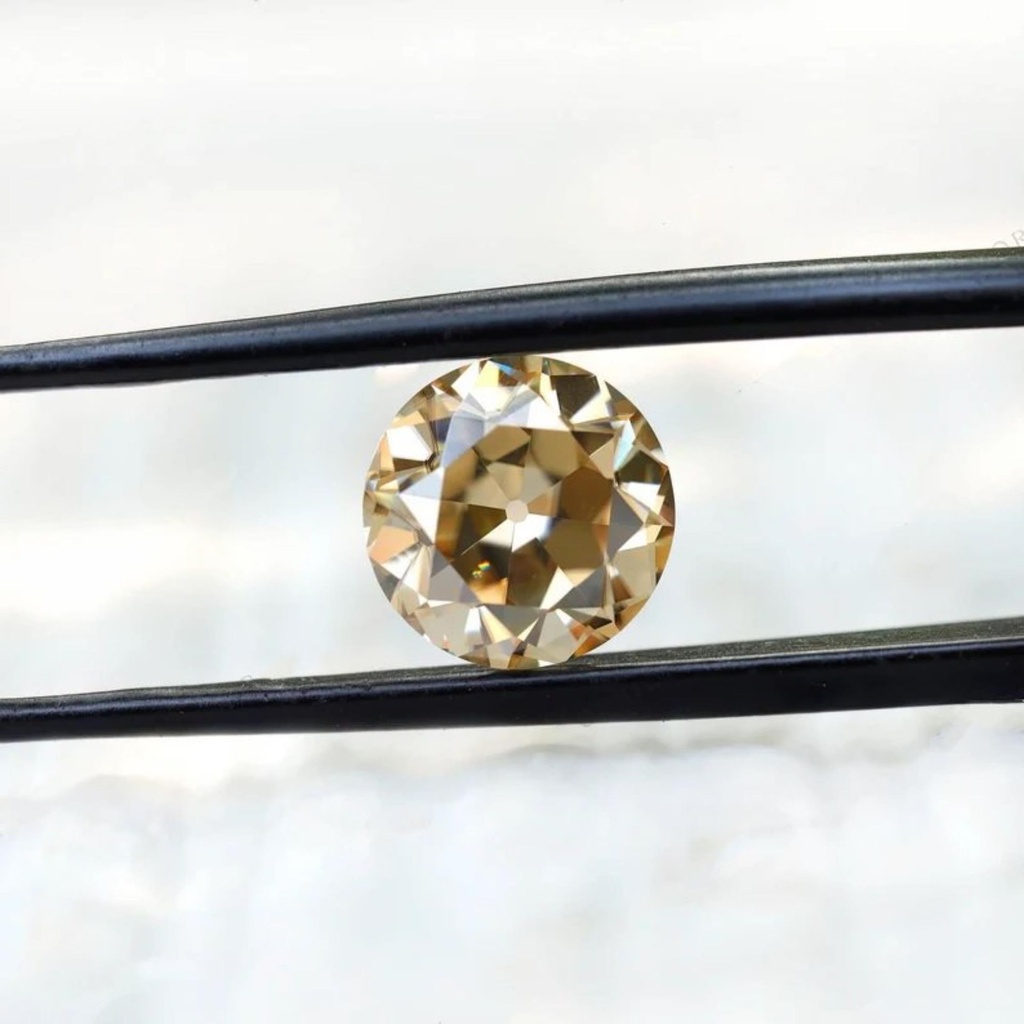 Loose Moissanite Brown Clean Old European Cut 11.00 MM
