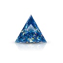 Loose Moissanite Royal Vivid Blue Clean Triangle Cut 9.00 MM