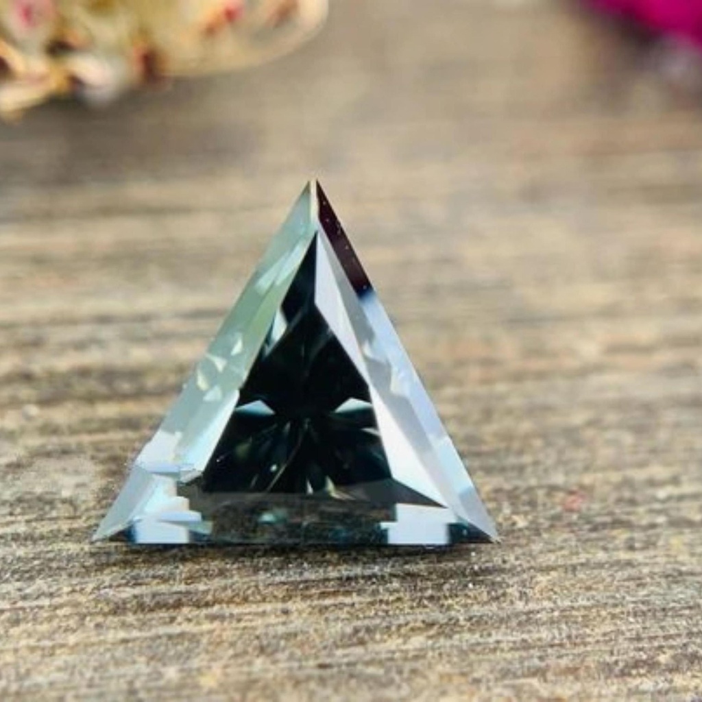 Loose Moissanite Grey Clean Triangle Cut 10.50 MM