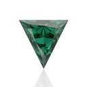 Loose Moissanite Emerald Vivid Green Clean Triangle Cut 6.00 MM