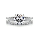 Round Diamond Shape Bridal Set For Women