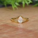 Pear Diamond Split Shank Ring for Women