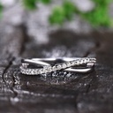 Round Diamond Twisted Fancy Band For Women