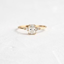 Radiant Diamond 5 Stone Engagement Ring for Women