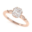 1.00CT Emerald Diamond 7 Stone Engagement Ring for Women