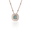 Cushion Shape Diamond Necklace for Women