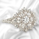 Round Cut Floral Style Cluster Engagement Ring For Women