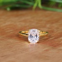 Elongated Cushion Diamond Hidden Halo Engagement Ring for Women