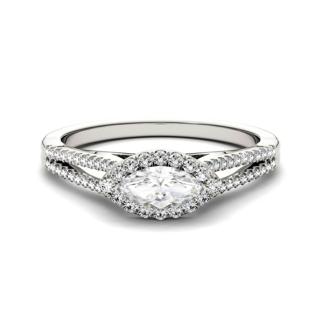 Marquise Diamond Split Shank Anniversary Ring for Women