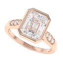 2.00CTEmerald Solitaire Diamond Gold Wedding Ring/Emerald Diamond Bezel Engagement Ring Promise Ring/Christmas gift For Girlfriend