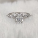 Oval Cut Diamond Hidden Halo Engagement  Ring For Women