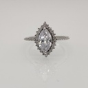  Marquise Cut Diamond Halo Engagement Ring For Women