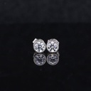 Round Cut Diamond Stud Earrings For Women