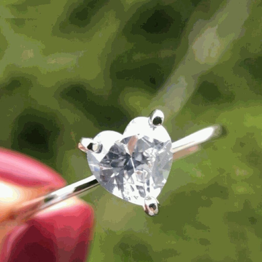 Heart Cut Diamond Solitaire Engagement Ring For Women