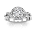  Round Cut Diamond Twisted Anniversary Ring for Women