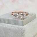 Cushion Cut Diamond 3 Stone Engagement Ring For Women