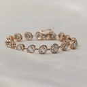 Baguette And Round Cut Diamond Tennis Bracelet For Women