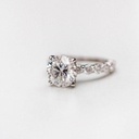  Round Cut Diamond Hidden Halo Engagement Ring For Women