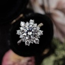 Round Cut Diamond Art Deco Ring Gift For Women