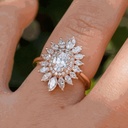  Oval Cut Diamond Vintage Engagement Ring For Women