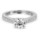  Round Cut Diamond Hidden Halo Engagement Ring for Women