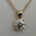 Round Cut Diamond Necklace For Women