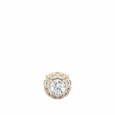  Round Cut Diamond Shaped Prong Set Halo Pendant For Women