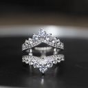  Round Cut Diamond Prong Set Enhancer Unique  Wedding Band For Women
