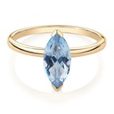  Marquise Cut Diamond Solitaire Blue Diamond Engagement Ring For Women