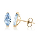  Marquise Cut Diamond Shape Blue Diamond Stud Earrings For Women
