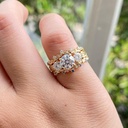 Round Cut Three-Piece Bridal Moissanite Set